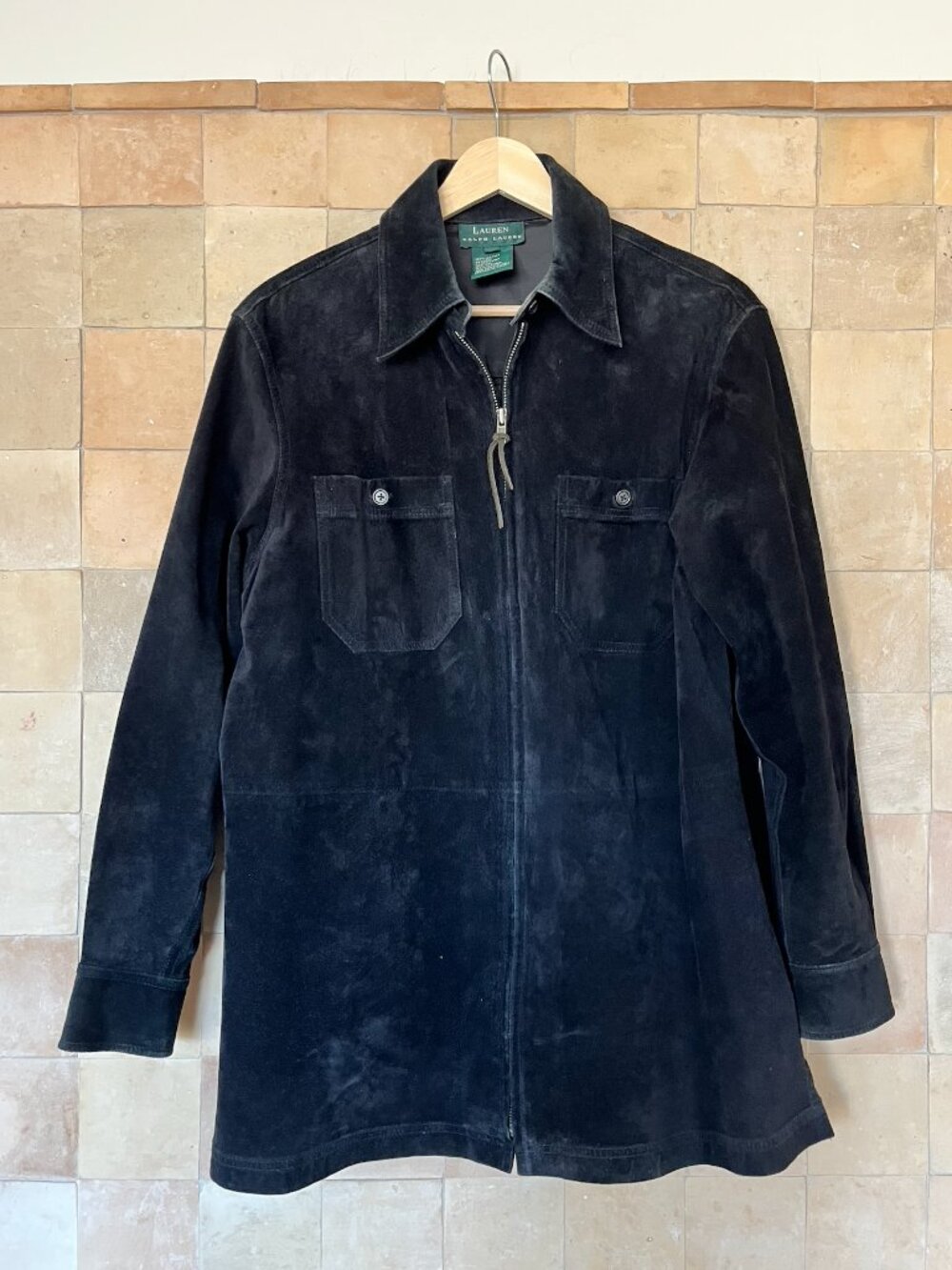 Ralph Lauren Zip-up Suede Shacket - Size S